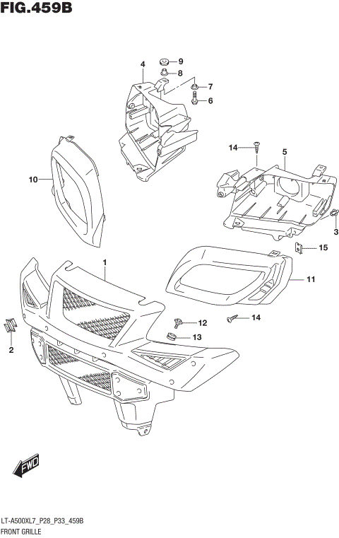 FRONT GRILLE (LT-A500XL7 P33)