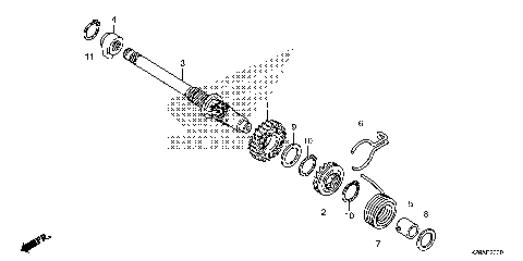 KICK STARTER SPINDLE