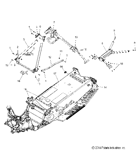 CHASSIS, CHASSIS ASM. and OVER STRUCTURE - S15DR8PS/PEL ALL OPTIONS (49SNOWCHASSISFRT215PROSB)