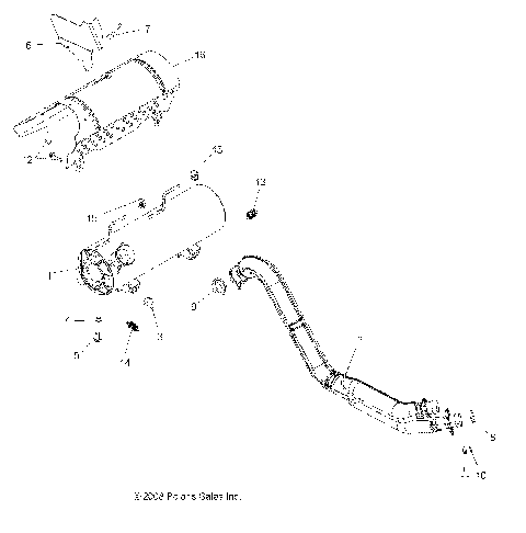 ENGINE, EXHAUST - A09ZX85FS/CFS (49ATVEXHAUST09SPXP850)