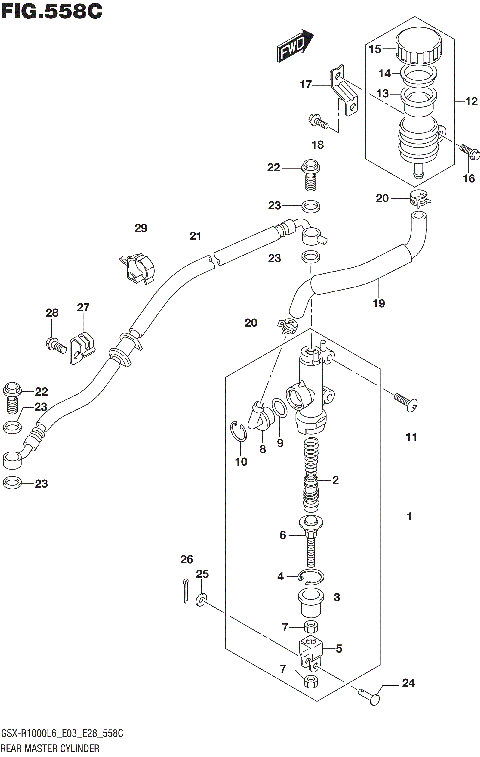 REAR MASTER CYLINDER (GSX-R1000L6 E33)