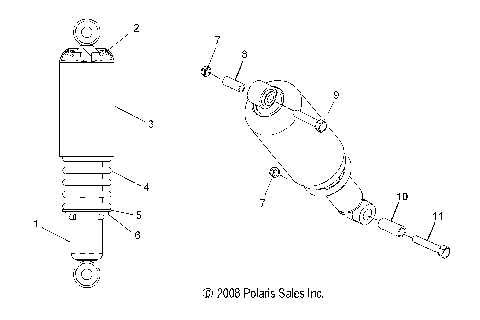 SUSPENSION, SHOCK, FRONT TRACK - S10NT5BSL/BSM/BEL/BSF (49SNOWSHOCKFRONT7041939)