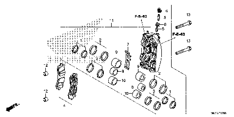 RIGHT FRONT BRAKE CALIPER
