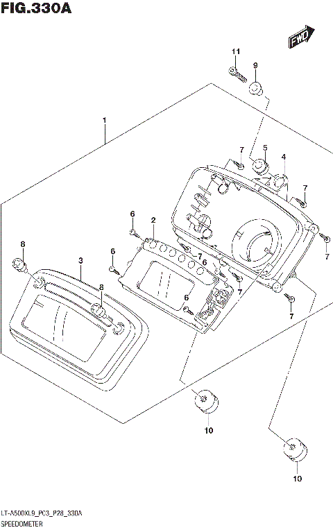 SPEEDOMETER (LT-A500XL9 P03)