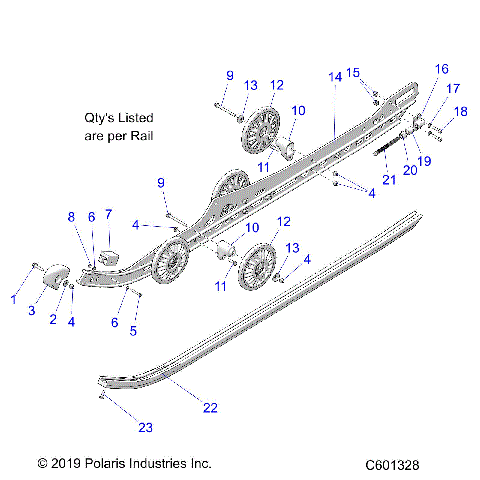 SUSPENSION, RAIL ASM. - S21DDL8RS ALL OPTIONS (601328)