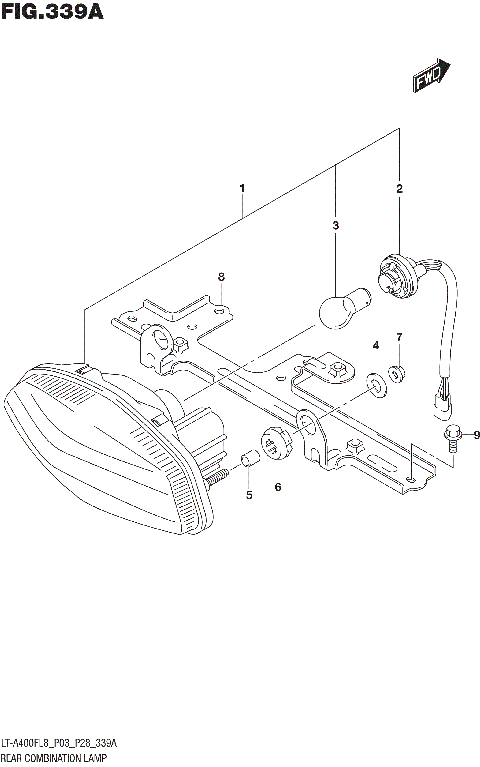 REAR COMBINATION LAMP (LT-A400FL8 P03)