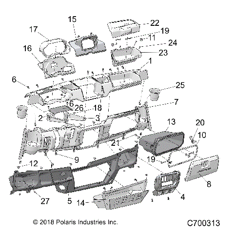 BODY, DASH - R19RRW99A9/AD/AJ/AP/B9/BD/BJ/BP (C700313)