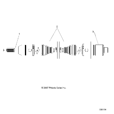 DRIVE TRAIN, MID DRIVE SHAFT - R08RF68AD/AF/AZ (49RGRSHAFTDRVMID086X6)