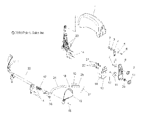 BODY, BACKREST and GRABHANDLE, PASSENGER - S12PT6HSL/HEL (49SNOWBACKREST11600IQLXT)
