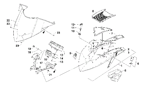 WINDSHIELD AND INSTRUMENTS ASSEMBLIES [102187]