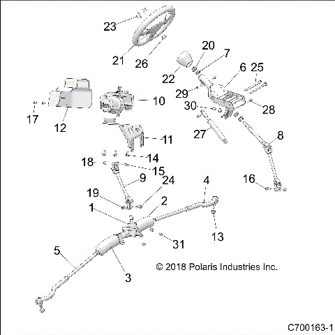STEERING, STEERING ASM. - Z18VEL92BK/BR/LK (C700163-1)