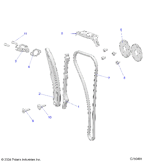 ENGINE, CAM CHAIN AND TENSIONER - Z25NEB99A4/B4 (C750491)