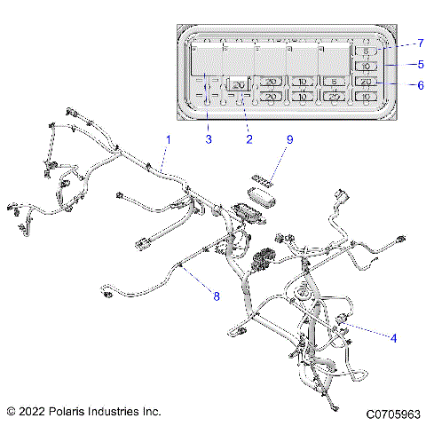 ELECTRICAL, WIRE HARNESSES, CHASSIS- R22MAA50A1/A7 (C0705963)