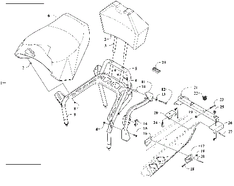 PASSENGER SEAT AND BACKREST ASSEMBLY [109242]