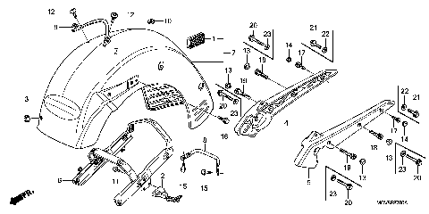 REAR FENDER@GRAB RAIL