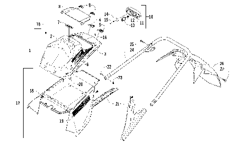 REAR BUMPER, STORAGE BOX, AND TAILLIGHT ASSEMBLY [87984]