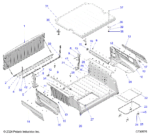 BODY, BOX ASSEMBLY, REAR - G24GZW99A/99B (C730525)