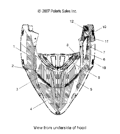 HOOD FOAM/SCREENS/FOIL (SPECIAL 08 BUILD) - S08PG8ES (49SNOWHOODSCFL08800SPECIAL)