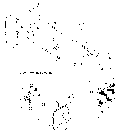 ENGINE, COOLING SYSTEM - R14WH90DG (49RGRCOOL12DCREW)