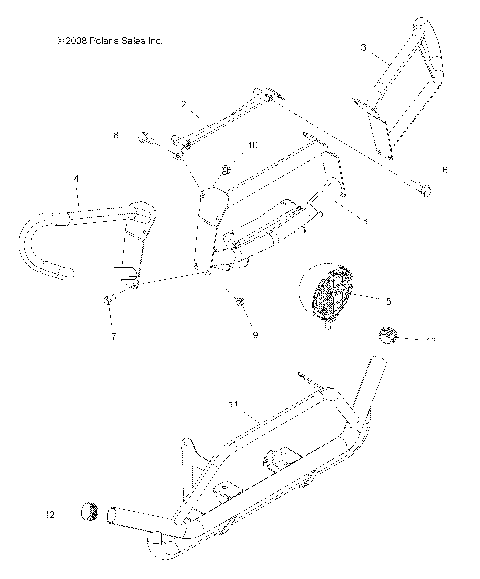 BODY, FRONT BRUSHGUARD and PIAA LIGHTS - A09ZX85AR/8XAG (49ATVGUARD09SPEPS850)