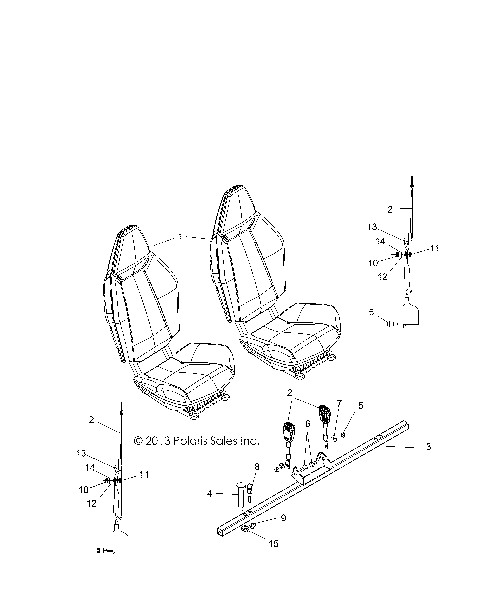 BODY, SEAT MOUNTING and BELTS - Z14VH76AC/AD/EAI/EAK/EAJ/EAL/EAW (49RGRSEATMTG14RZR800)