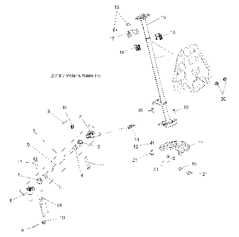 STEERING, STEERING POST ASM. - A10LB27AA (49ATVSTEERING08HAWKINTL)