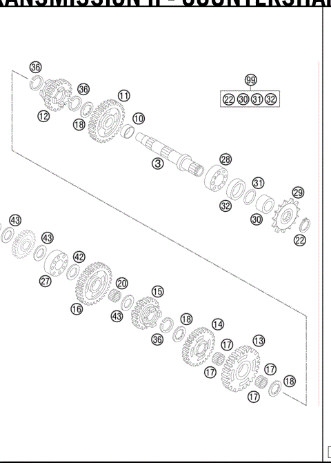 TRANSMISSION II - COUNTERSHAFT 