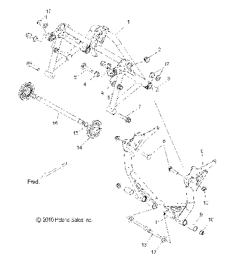 SUSPENSION, CRANK ASM., REAR - S11BF6NS/BD6NS ALL OPTIONS (49SNOWSUSPCRANK11RUSH)