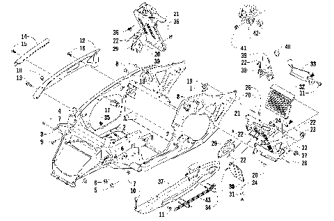 FRONT FRAME AND FOOTREST ASSEMBLY [90181]