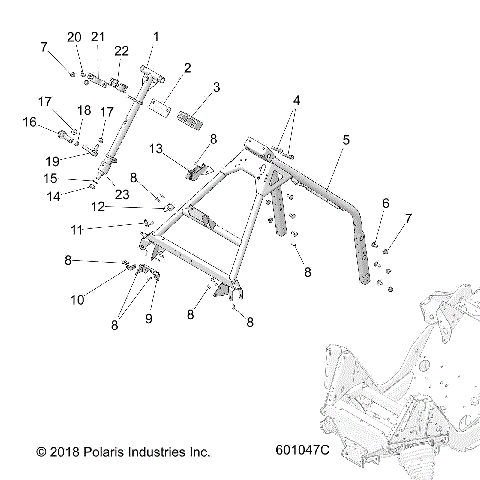 STEERING, STEERING POST AND HOOP - S20MDX6JSA/6JEA (601047C)