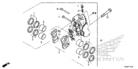 RIGHT FRONT BRAKE CALIPER