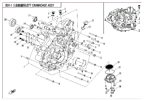 LEFT CRANKCASE ASSY
