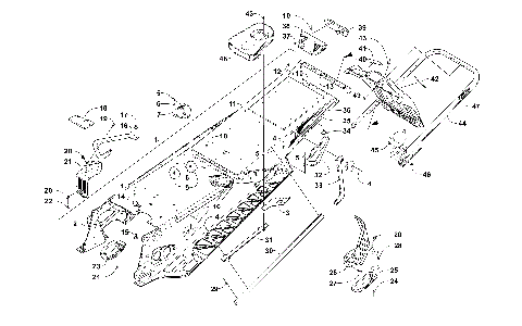 TUNNEL, REAR BUMPER, AND SNOWFLAP ASSEMBLY [103538]