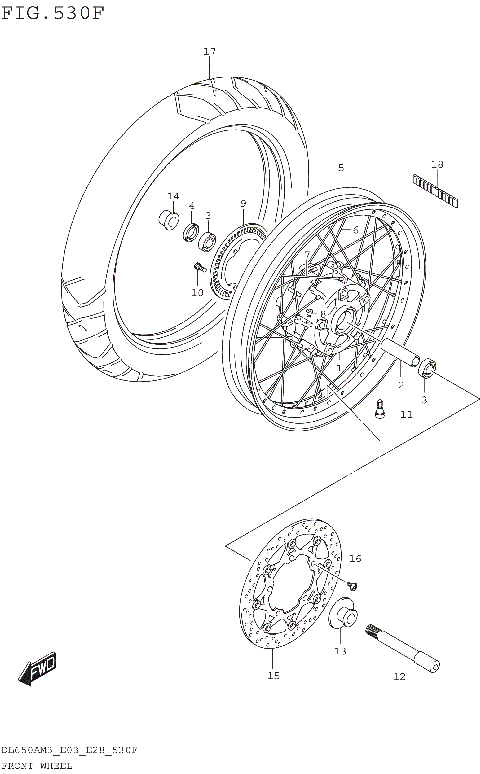 FRONT WHEEL (DL650XAM3E33)
