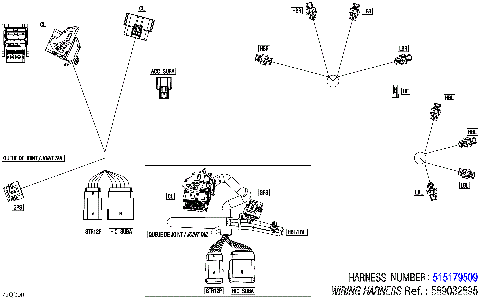 08- Electric - Hood Wiring Harness - 515179509