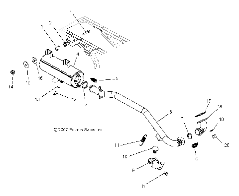 ENGINE, EXHAUST - A09BA50FA (49ATVEXHAUST08SCRAM2X4)