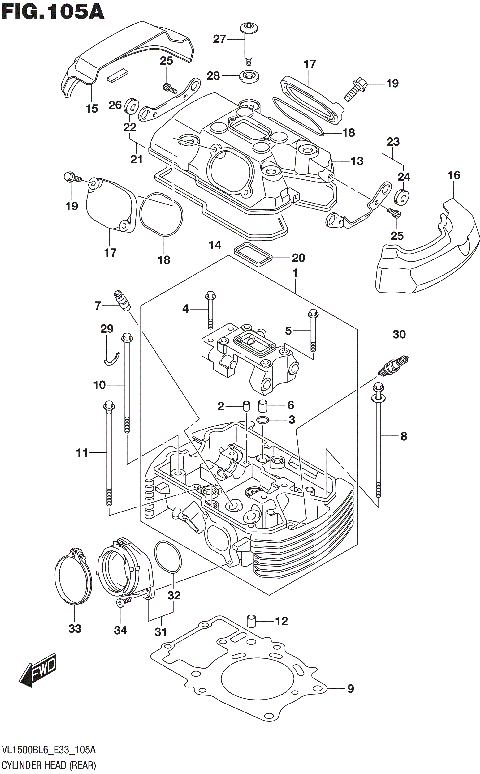 CYLINDER HEAD (REAR)