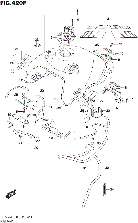 FUEL TANK (DL650XA:E33)
