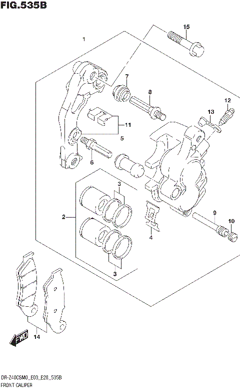 FRONT CALIPER (DR-Z400SM)