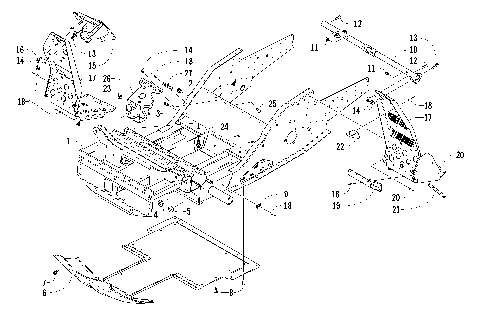 FRONT FRAME AND FOOTREST ASSEMBLY [86288]