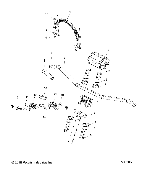 STEERING, UPPER and HANDLEBAR ASM. - S21ELS8RS/8RE ALL OPTIONS (600903)