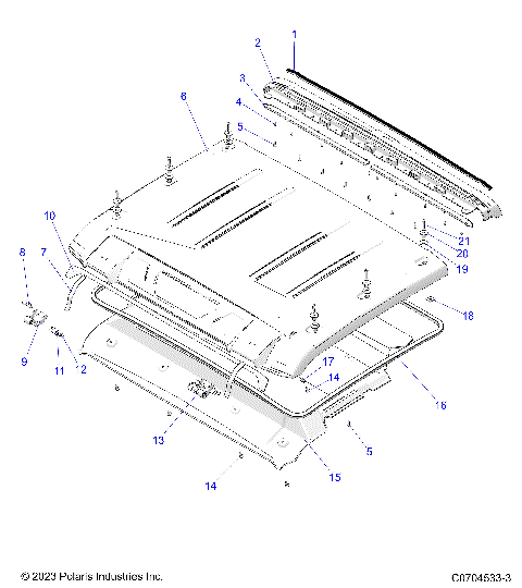 BODY, ROOF ASM. - G24G2W99A/99B (C0704533-3)