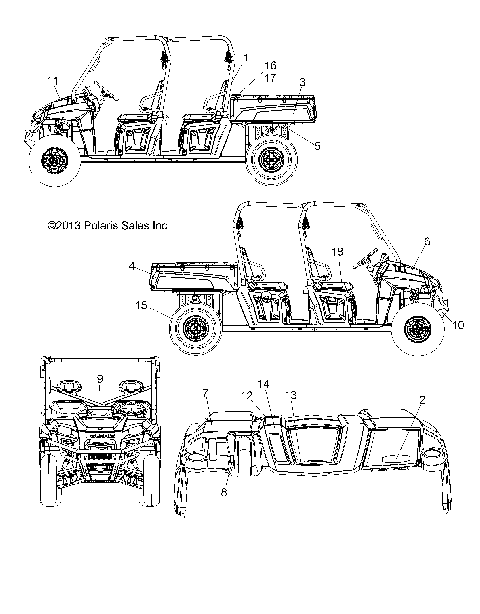BODY, DECALS -  R14WH76AA/EAC  (49RGRDECAL14800CREW)