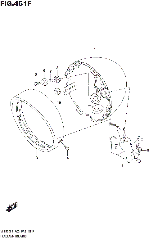 HEADLAMP HOUSING (VL1500TL8 E28)