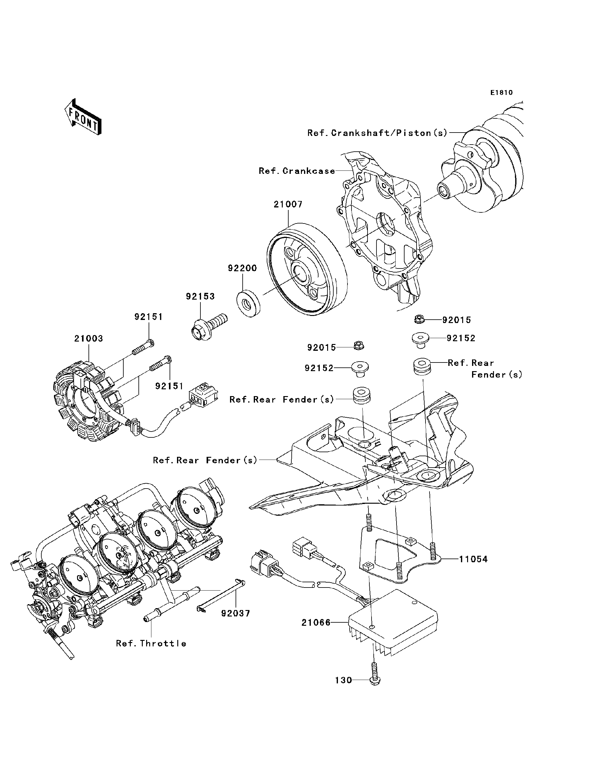 Kページ Kawasaki Motorcycle 2007 OEM Parts Diagram for CLUTCH