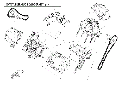 CYLINDER HEAD AND CYLINDER ASSY.