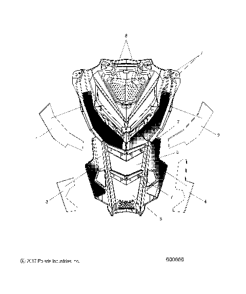 BODY, HOOD FOAM/FIBER - S19DCL6PS/6PEM (600666)