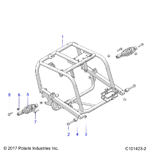 SUSPENSION, REAR SWING ARM - A19HAA15N7 (101423-2)
