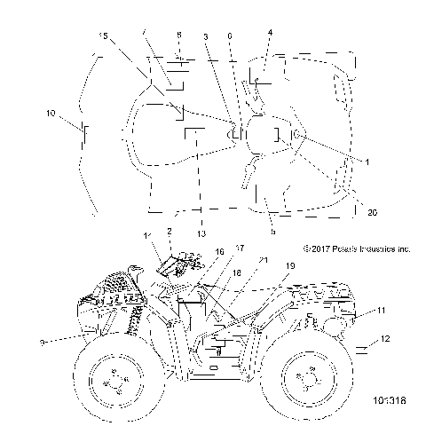 BODY, DECALS - A18SXM95AL [101318]