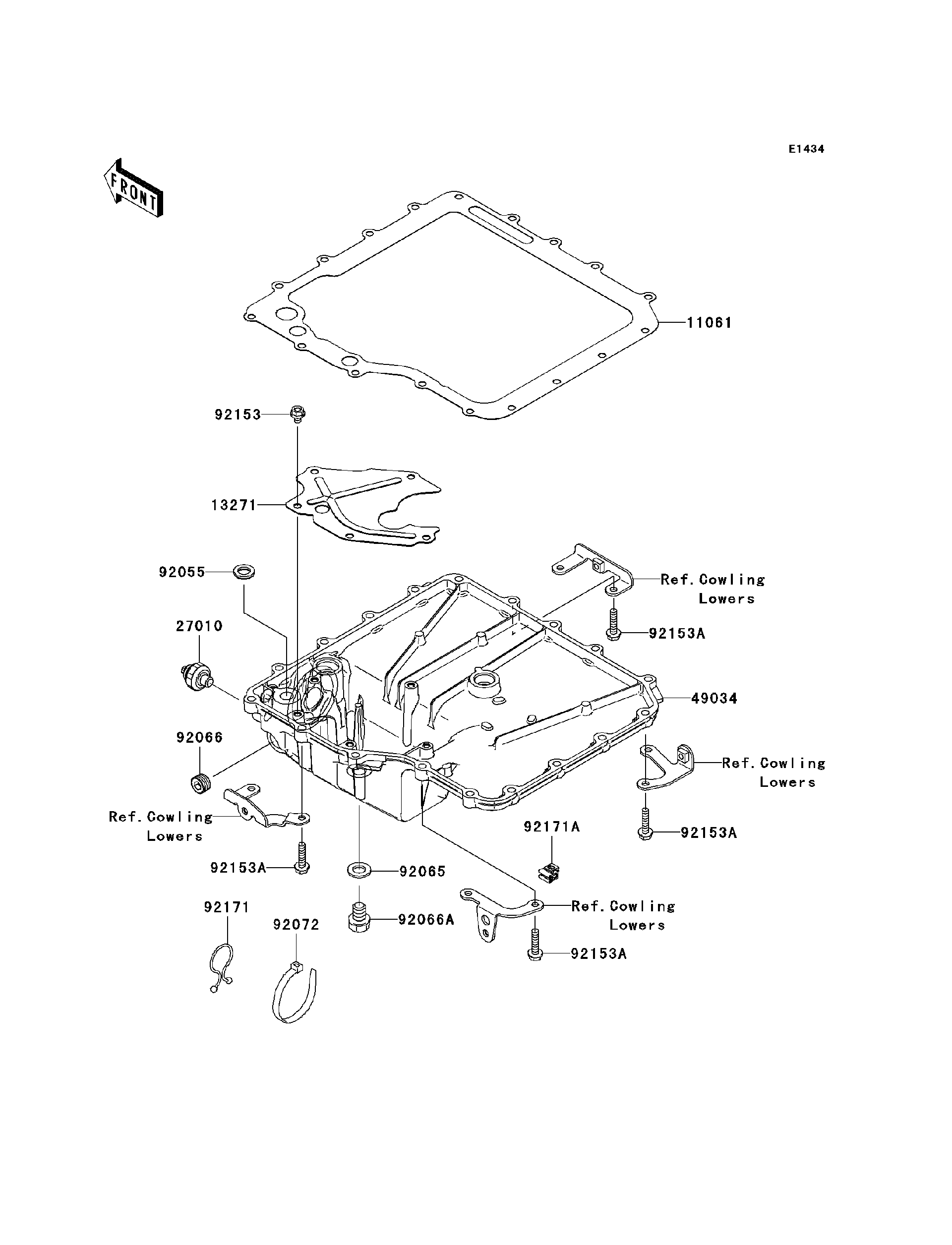 2011 Kawasaki NINJA ZX-14 Oil Pan Motorcycles Parts Finder